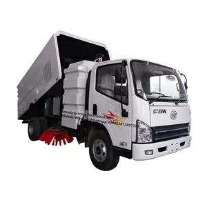 FAW 6 tons street sweeper truckr/price of road sweeper vacuum truck