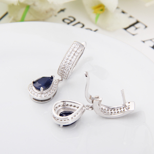 Pendientes <span class=keywords><strong>de</strong></span> gota <span class=keywords><strong>de</strong></span> GEMA <span class=keywords><strong>de</strong></span> zafiro Natural para niñas, joyería fina <span class=keywords><strong>de</strong></span> Plata <span class=keywords><strong>de</strong></span> Ley 925, C472 - Product Image 5