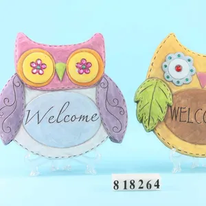 Lot de 2 Citation Inspirante Pailleté Yeux Hibou Pierres De Gué De Jardin, 10 "x 8" W x 0.75 "H, Paix et Rêve