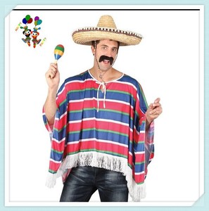 Costume de fête <span class=keywords><strong>Gringo</strong></span> Bandit, déguisement, sombrero, ponchos mexicains HPC-0515 - Product Image 3