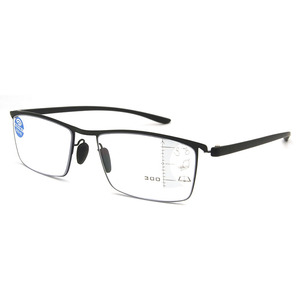 <span class=keywords><strong>Gafas</strong></span> de Lectura Deportivas de Media Montura de Acero Inoxidable, Lentes <span class=keywords><strong>Progresivas</strong></span> Multifocales para una Comodidad Óptima al Leer - Product Image 1