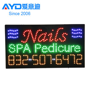 Panneau LED en forme de gâteau, nouveauté, publicité d'intérieur, LED, signe d'ouverture pour ongles, programme de pédicure, Spa, affichage LED, prix de gaz - Product Image 6