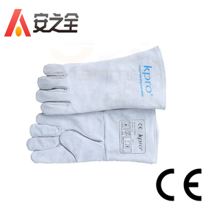 Guanti per saldatura di protezione industriale personalizzati in pelle di buon prezzo - Product Image 5