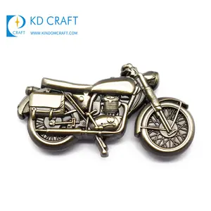 Nhà Cung Cấp Vàng Không Có Thứ Tự Tối Thiểu Tùy Chỉnh Kim Loại Brass Embossed 3d Logo Xe Máy Ve Áo Pin Badge