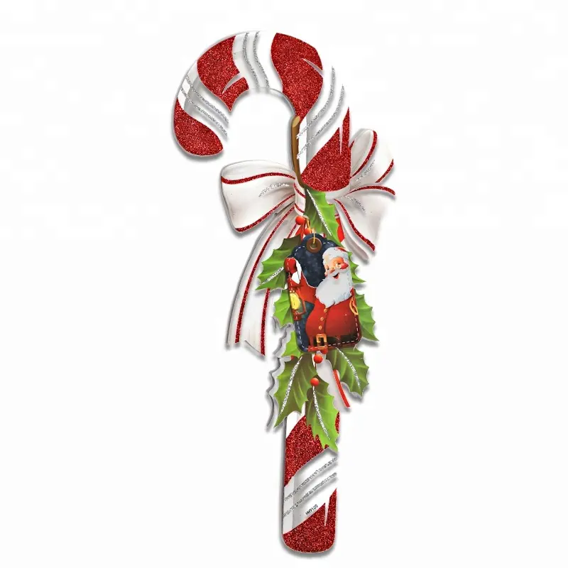 Christmas Crutch Candy Cane Pattern Decoration Xmas Tree Hanging Ornaments Crafts Supply For Home Party Decor