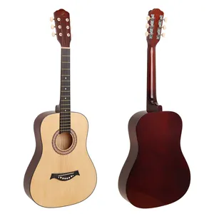 Guitare acoustique chinoise de haute qualité, guitare bon marché de 36 pouces, petite taille, guitare de voyage, haut en lin acoustique, OEM accepté