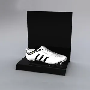 Custom Plexiglass Sneeker Display logo printed perspex shoes display holder Acrylic Counter Sports Shoes Display Stand