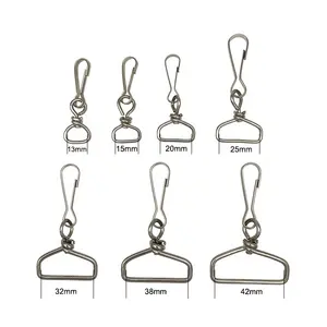 Wholesale Different Sizes Metal Lantern Pear Shape Iron Bag Webbing Iorn Metal Snap Hook