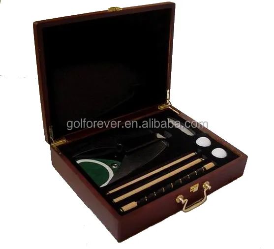 2024 wooden case golf putter set for gift promotion