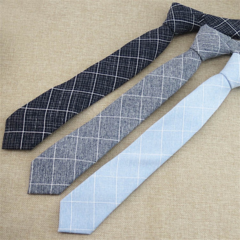 Checked Design Brushed Cotton MenのTie