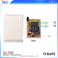Receptor de Control Remoto de 4 Canales con Código de Aprendizaje de 12v/24v y 433mhz, YET404PC