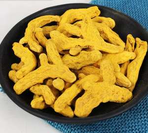 Kering Mentah Jiang Huang Alami Seluruh Akar Safron India Haridra Rhize untuk Rempah-rempah Kari - Product Image 4