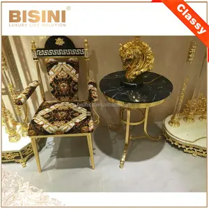 Luxe Italie Collection <span class=keywords><strong>Baroque</strong></span> Laiton 18K/24K Doré <span class=keywords><strong>Fauteuil</strong></span>/Louis XV Royal Décoratif Doré Chaise D'appoint, QUANTITÉ MINIMALE DE COMMANDE 1 PC - Product Image 1