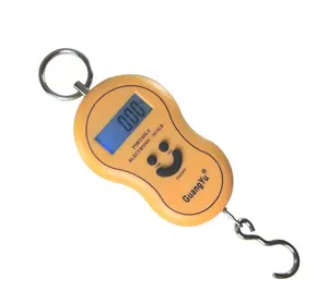 Popular Type Strong ABS Materials Orange Color Digital Hanging Scale,50kg Capacity 20g Division,3V Good Quality Dry Battery