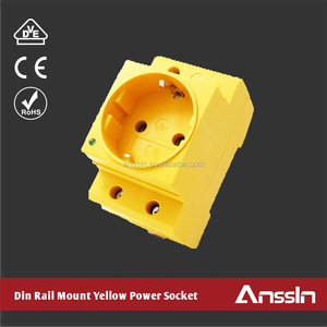 Enchufe de Corriente Alemán Schuko de 16A 250V Montado en Riel DIN con Color Personalizado - Product Image 3