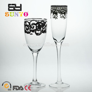 Big mouth blown cheap gold flute champagne - Product Image 1