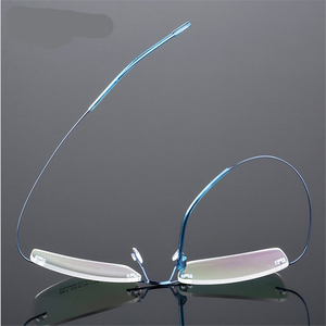Custom Logo Wholesale Business Women Men Flexible <strong>Frameless</strong> Optical Eyeglasses Memory Titanium Rimless Glasses <strong>Frames</strong> - Product Image 4