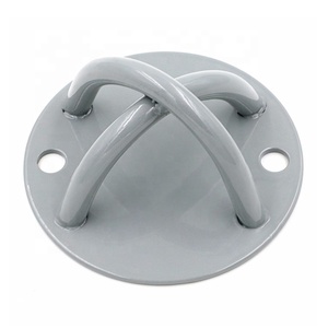 Support d'ancrage mural et de plafond en acier VIGFIT pour <span class=keywords><strong>suspension</strong></span> de fitness, yoga aérien, hamac, argent, diamètre 12 cm - Product Image 2