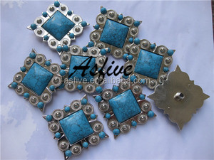 Meilleures ventes Conchos en cristal de style occidental Usine Boucles de ceinture en gros en zinc - Product Image 2