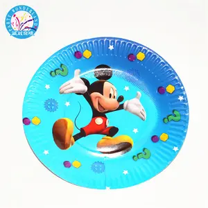 China manufacturers mickey round paper plates