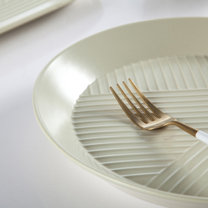 Service de vaisselle d'assiettes d'hôtel, vert mat, bon marché, gris, 100 pièces - Product Image 4
