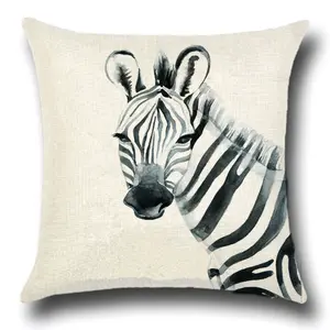 18 "X 18" Bán Buôn Zebra Thiết Kế Kỹ Thuật Số In 3d Cushion Cover Gối