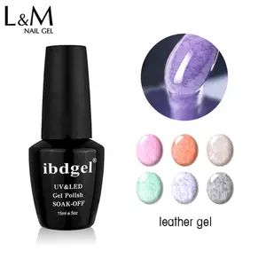 Guangzhou supplier natural material wholesale leather color soak off uv gel nail polish