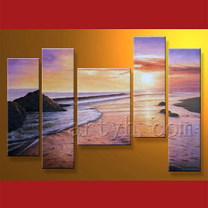 ultimo handamde <span class=keywords><strong>mare</strong></span> paesaggio dipinto su tela per la decorazione - Product Image 1