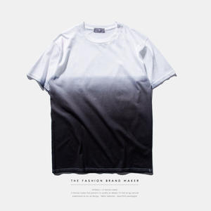 Chemises pour hommes à manches courtes en coton 100% personnalisées en gros, dégradé tie-dye - Product Image 6