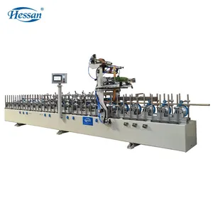Semi Automatic Woodworking PVC door MDF Hot Press Wood Laminate Machine