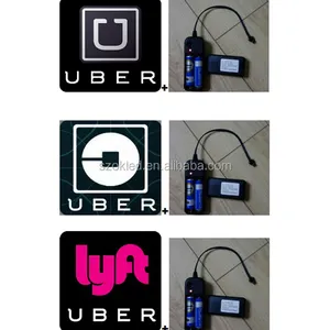 Vendita calda! Uber Lyft luminoso luce adesivo auto con inverter per auto glow autoadesivo dell'automobile