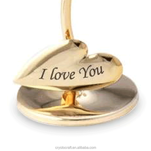 Figura Decorativa de Rosa Roja de Cristal Chapado en Oro de San Valentín de Crystocraft, Arte Popular Europeo, Cristales de Corte Brillante, Grabado Láser para el Hogar - Product Image 6