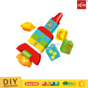 JM036371 créatifs pour enfants bricolage en plastique <span class=keywords><strong>Duplo</strong></span> bloc fusée nombre 18 PCS éducatifs bloc de construction - Product Image 2