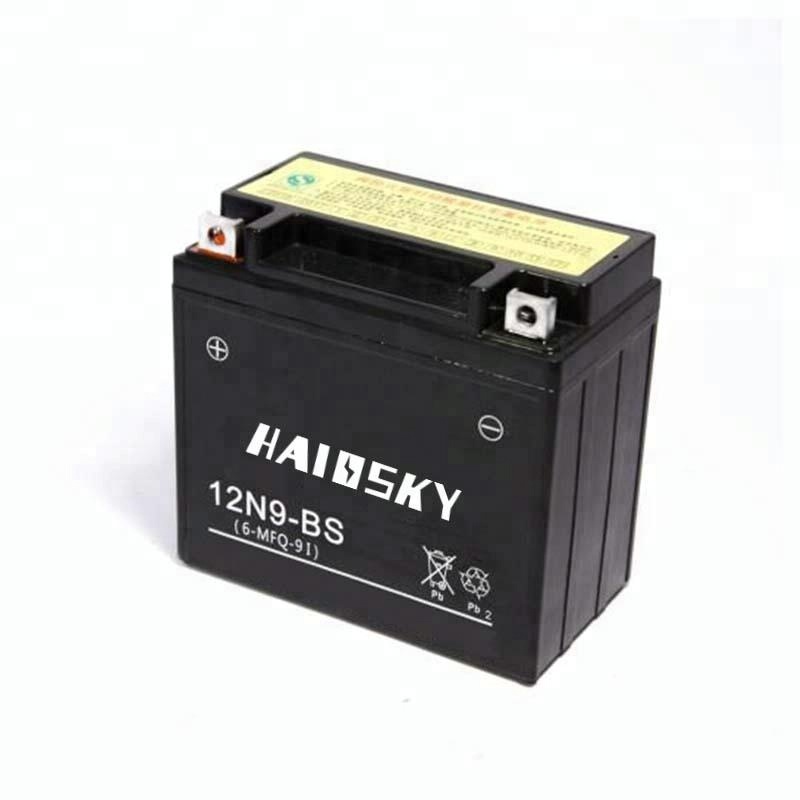 Haissky 12N9-BS 12v 9ah перезаряжаемый аккумулятор mf для мотоцикла suzuki gs150r