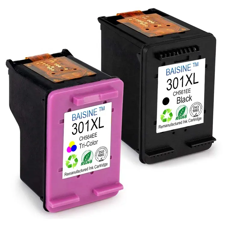 Groothandel Baisine 301XL Inkt Cartridge Compatibel Voor Hp Inktcartridge 301 Voor Deskjet 3000 3050 3055 Inkjet Printer