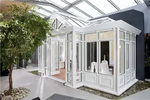 ROOMEYE sıcak satış Alüminyum kış bahçesi ev güneş odası sunroom cam ev