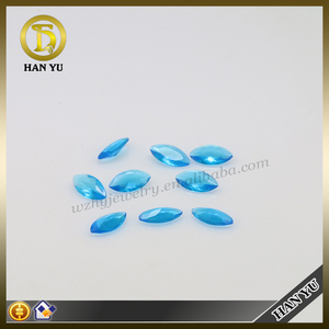 Linda gema sintética por mayor talla marquesa 5 * 10mm <span class=keywords><strong>el</strong></span> lago de cristal azul - Product Image 3