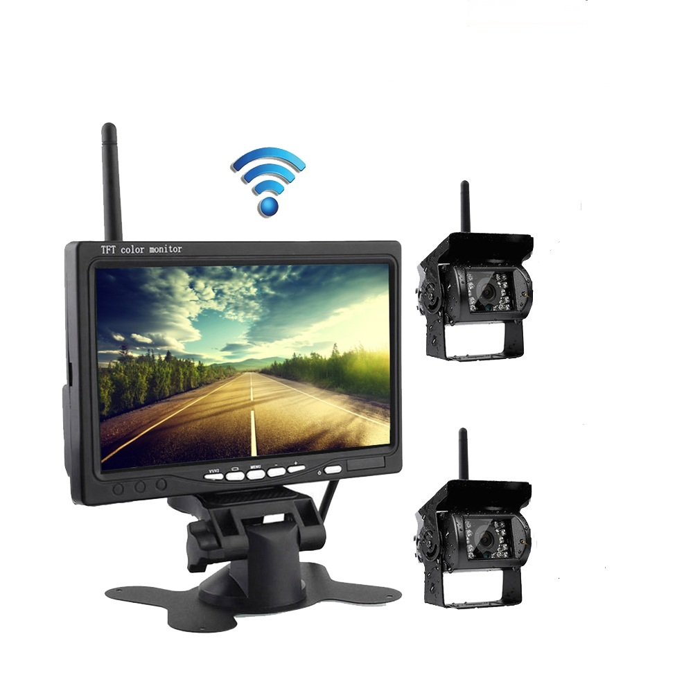 Kit Telecamera Retromarcia Wireless 1080P Con Monitor 4.3 – IP68, Visione Notturna, Linee Guida Regolabili Per Auto E Camper Kit Telecamera Retromarcia Wireless 1080P Con Monitor 4.3 – IP68, Visione Notturna, Linee Guida Regolabili Per Auto E Camper