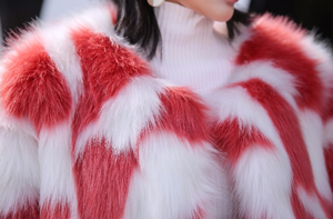 Mode Faux Renard Faux Poilu Polaire Moelleux Manteau De Fourrure & Parka Manteau Avec Col pour Les Femmes dans Le Monde Entier - Product Image 5