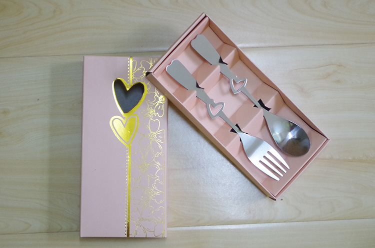 Heart Shaped Spoon and Fork Set - Perfect Wedding Favors