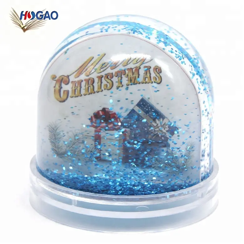Home decor OEM fotolijst sneeuwbol DIY verjaardagscadeau gepersonaliseerde water globe plastic water globe voor ambachten