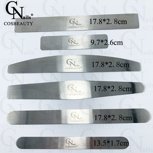 L2 Professional Stainless Steel Core private label laser painting logo removable metal handle refill type nail file