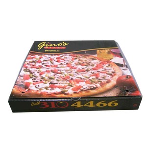 black personalized pizza box 12 inch Take out packaged food packaging box customized baking leisure food disposable pizza box