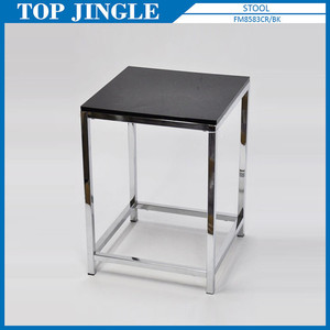 Taburete de baño moderno y pequeño de metal cromado contemporáneo para uso en apartamentos y hoteles - Product Image 3