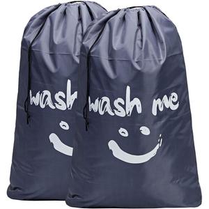 wholesale Customized Waterproof hotel plastic large polyester laundry wash bag with logo printing