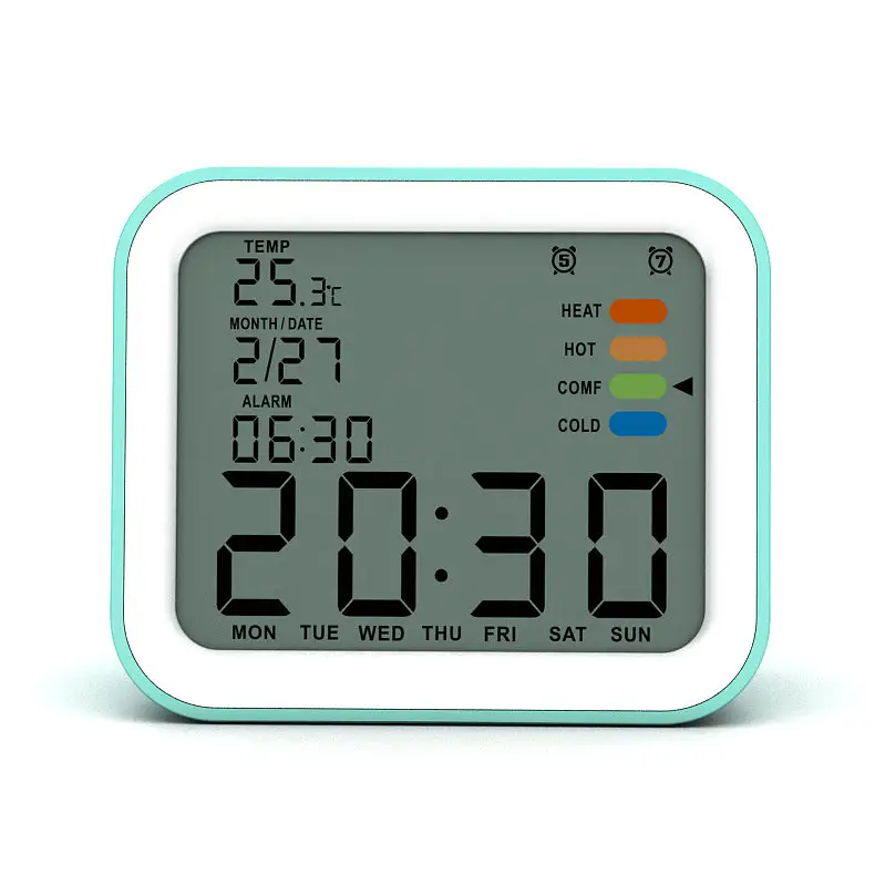 Portable Battery Operated Clocks with Day and Date for Elderly Beside Electric Alarm Clocks for Bedroom