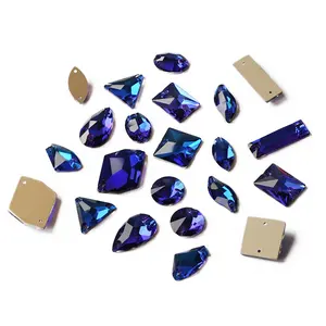YANRUO 3230 Capri Blau Tropfen Nähen Auf Strass Kristall Steine Flatback Sewing Strass Für Stickerei