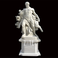 Statues grecques classiques en marbre de Hercule grandeur nature
