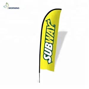 Promotion publicitaire extérieure drapeau plume volante bannière drapeau de voile de plage