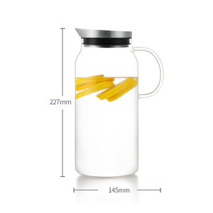 <span class=keywords><strong>Carafe</strong></span> à boisson classique à couvercle filtrant <span class=keywords><strong>en</strong></span> <span class=keywords><strong>verre</strong></span> thermique résistant à la chaleur de haute qualité - Product Image 6